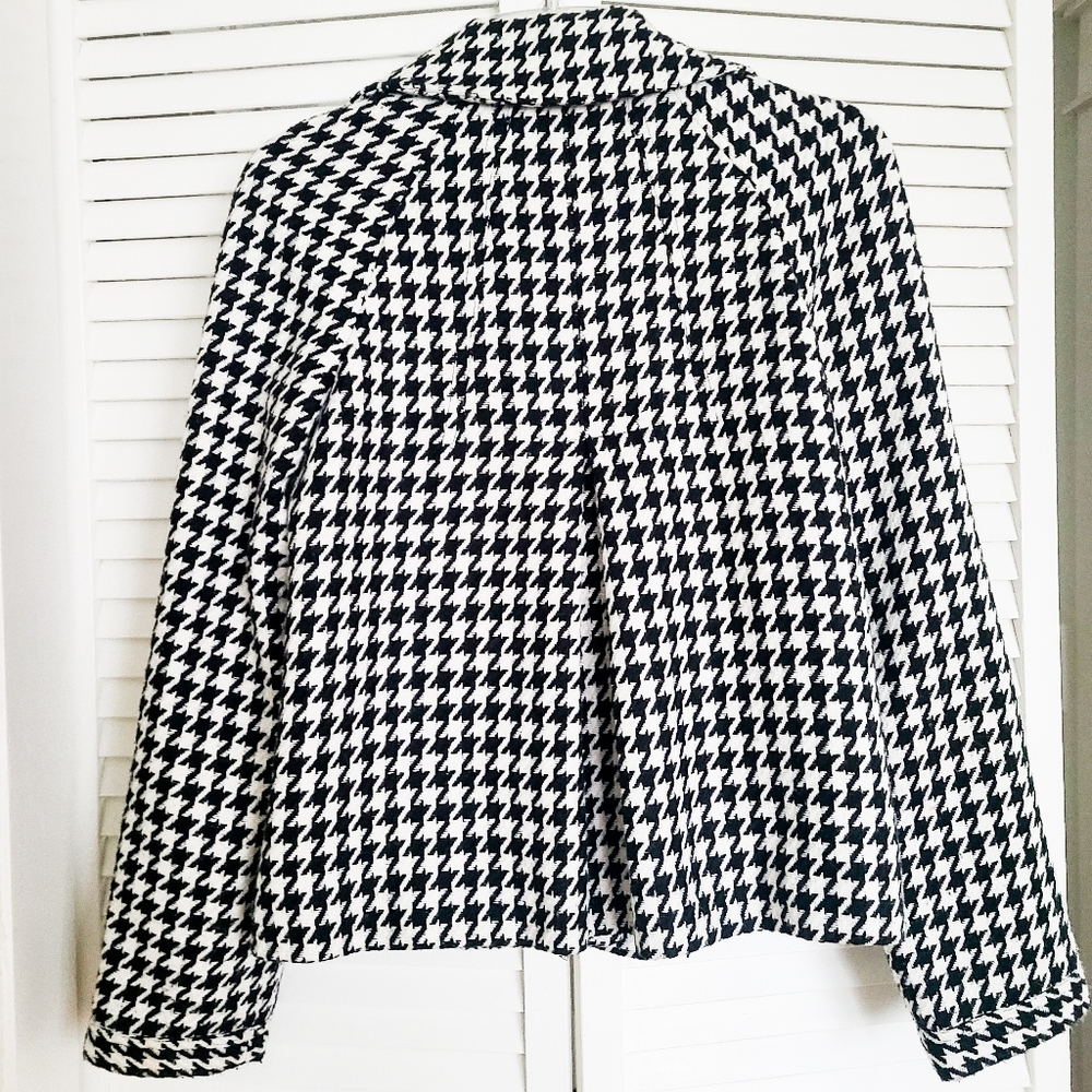 Grace Elements Houndstooth Wool Blend Jacket - image 3
